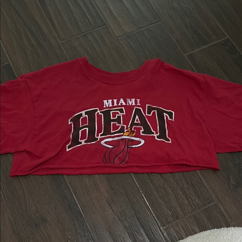 Red Miami Heat Women's Crop Top